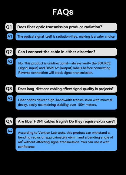 Vention 8K Fiber Optic HDMI 2.1 Cable 4K240Hz Dynamic HDR/VRR/ALLM/HDCP 2.3 Compatible for Samsung LG TV Box PC PS5/4 HDMI Cable