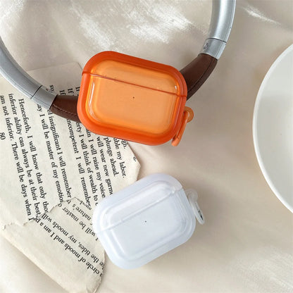 For Airpods Pro 3 Case,Pure Color Orange TPU Protective Earphone Cover For Airpods Pro 2/Airpods 4 3 2 1 Cover Funda