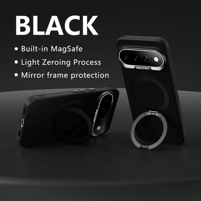 360 Rotating Bracket Liquid Silicone for Magsafe Phone Case for Google Pixel 11 10 Pro XL 10A Magnetic Wireless Charging Cover