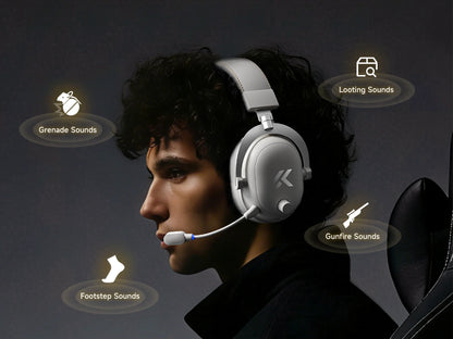MCHOSE V9 Turbo+ E-sports Magnetic Wireless Gaming Headset 7.1 Surround Sound 90° Swivel Ear Cups Low Latency Magnetic Charging