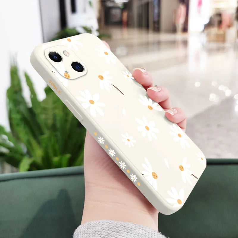 Plain Daisies Phone Case For iPhone 17 17 Air 16 16e 15 14 13 12 11 Pro Max Mini X XR XS MAX SE2020 8 7 Plus 6 6S Plus Cover