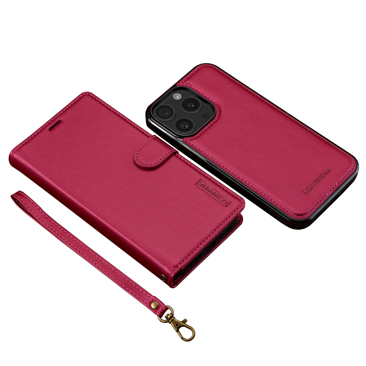 2 in 1 Removable Flip Leather Case For iPhone 18 17 16 Pro Max Air 15 14 13 12 11 Pro X Max XR 7 8 Plus SE Magnetic Wallet Cover