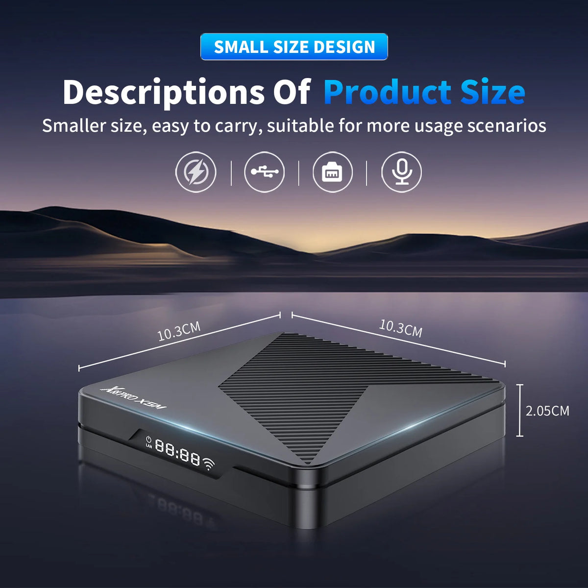 Amlogic S905A Quad Core Cortex A55 Android 14.0 8K 1000M LAN Wifi6 BT5.0 RAM 4GB ROM 64GB Game TV Stick Smart TV Box X88 PRO X5M