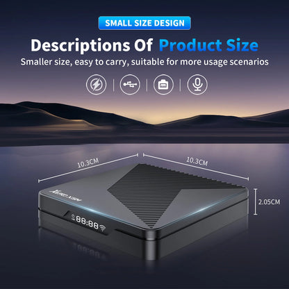 Amlogic S905A Quad Core Cortex A55 Android 14.0 8K 1000M LAN Wifi6 BT5.0 RAM 4GB ROM 64GB Game TV Stick Smart TV Box X88 PRO X5M