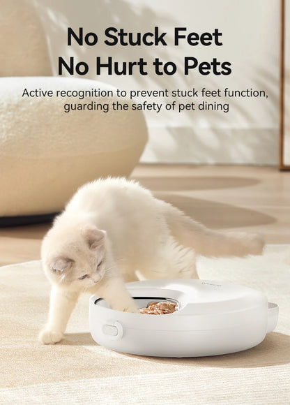 ROJECO Automatic Pet Feeder 4 Meals For Wet Dry Food Feeding Wireless Smart Kibble Dispenser Cat Dog Multifunctional Cat Feeder