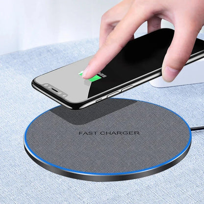 Ultra-Thin Fast Wireless Charger Pad for Samsung Galaxy S25  iPhone 17 16 15 14 13 Pro Max Wireless Induction Charging Station