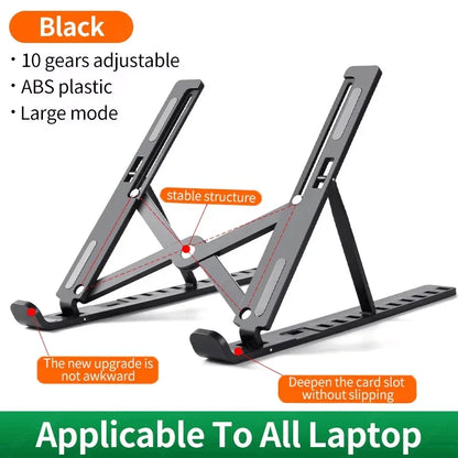 Portable Foldable Notebook Stand Adjustable Laptop Holder Computer Monitor Holder For Macbook Air iPad Tablets Base Accessories