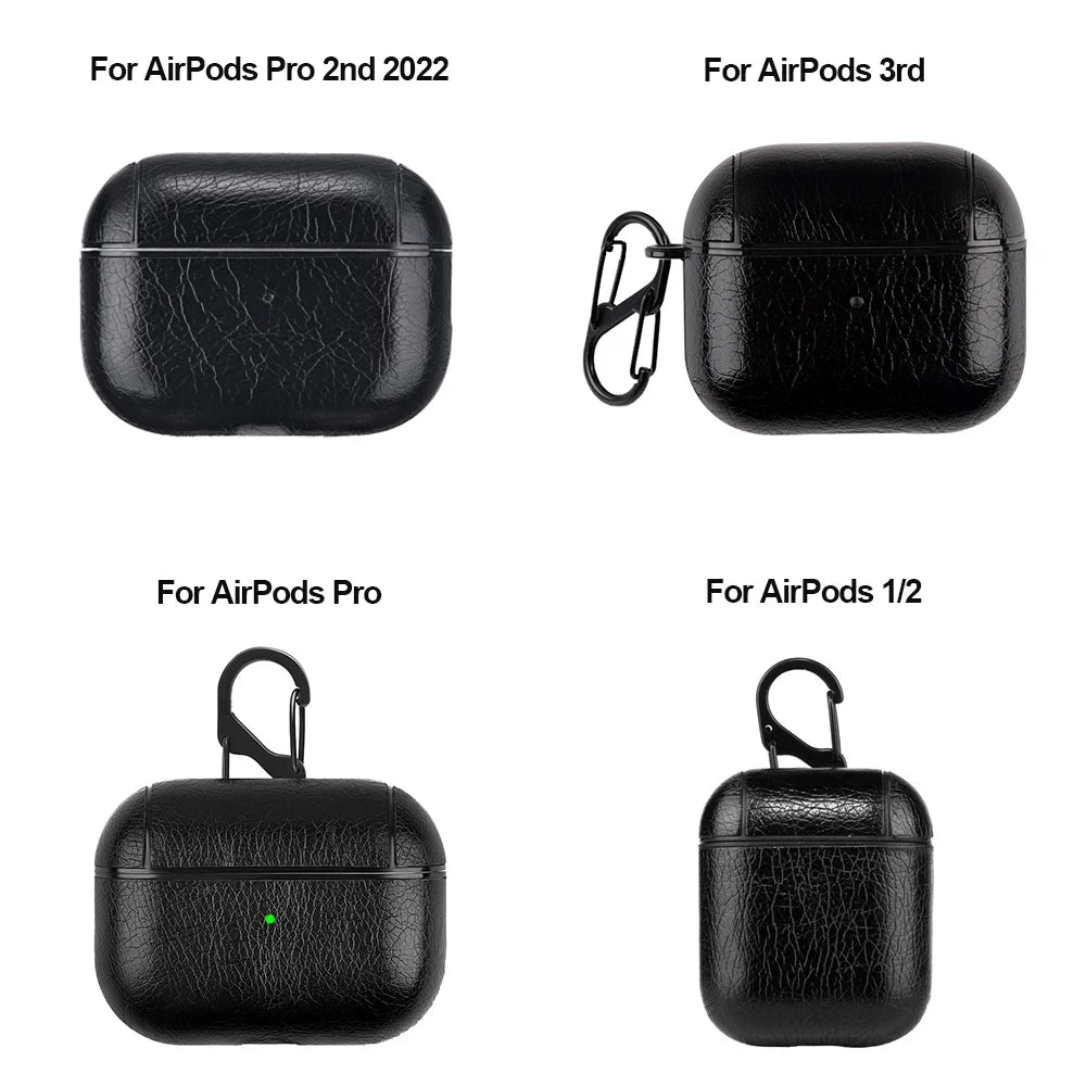 Leather PU Earphone Cover For AirPods Pro 3 2025 Case For AirPods Pro 2 2nd Pro2 Cases For AirPods 5 4 3 2 Funda Headphone Coque