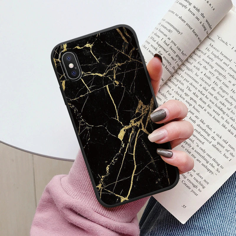 Fashion Marble Cover For iphone X XS MAX Soft Protective Cases Silicone Coque Bumper Fundas For iphone X XSMA iphoneX Shell Bags