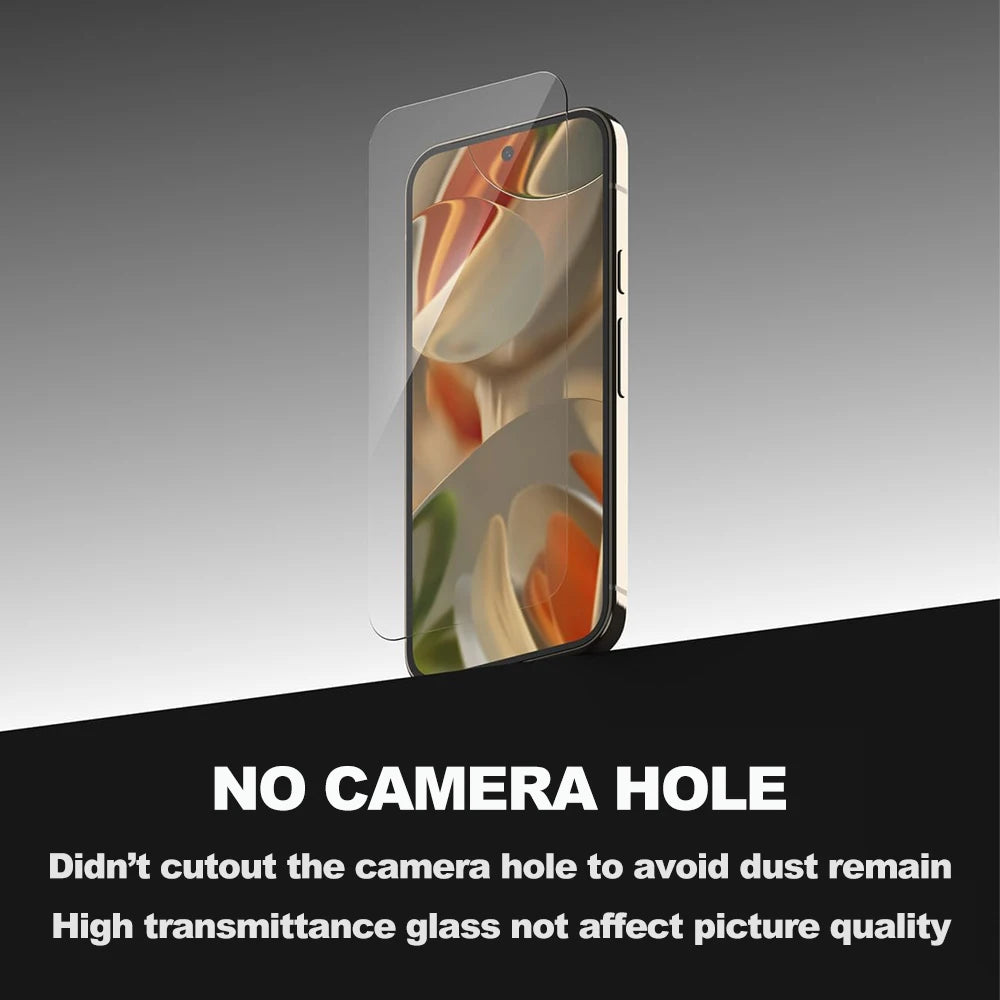 Phenvel Glass For Google Pixel 9 Pro, Pixel 9a, Pixel9, Pixel 9 Pro XL Crystal Tempered Glass Screen Protector Ultrasonic Unlock