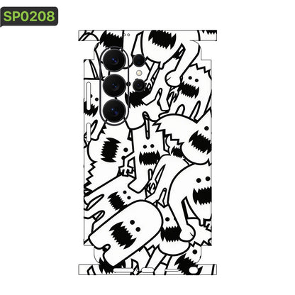 MIX011 Skins Grain Film Wrap Phone Back Sticker For SAMSUNG Galaxy S25 S26 Ultra S24 Plus S22 Ultra S22 S21 FE Film