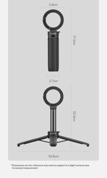 Ulanzi MT71 Magnetic Mini Selfie Stick Telescoping Pole Phone Handle Desktop Tripod for iPhone 17 16 15 14 Android for Travel