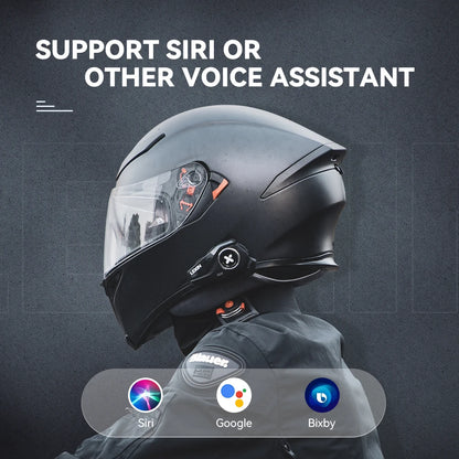 Lexin G2P Motorcycle Blutooth Intercom Helmet Bluetooth Headsets,Handsfree Communicator Up to 6 Riders Interphone with FM Radio