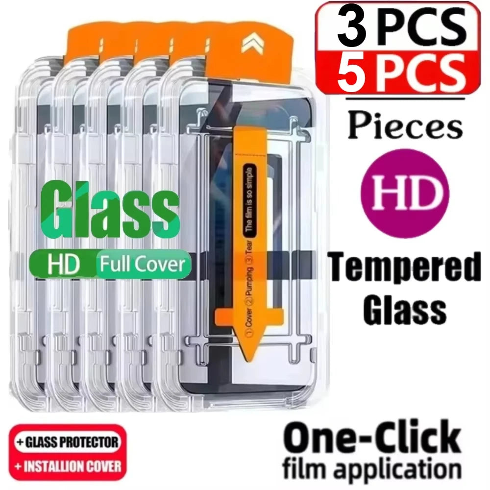 3-5PCS Dust Free Screen Protector For Samsung A17 5G A16 A15 A07 A06 A26 A25 A14 A13  A05s A05 A24 A23 A22 A12 Tempered Glass