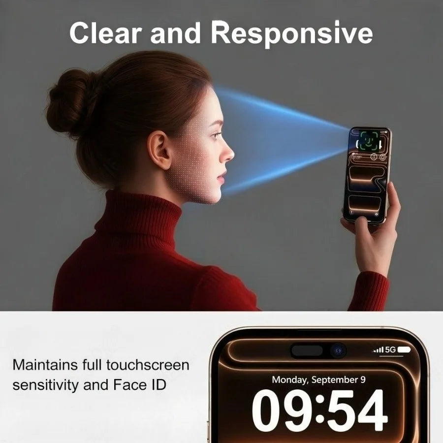 Dust Free Screen Protector For iPhone 17 Pro Max Air 18 16e 16 Plus 15 14 11 12 13 Mini XR Tempered Glass Auto-Dust Removal Kit