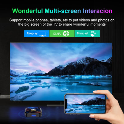 Android 13.0 RK3528 Quad Core 8K HDR 100M LAN Dual Wifi 2.4G 5G BT4.0 Game Stick Media Player Smart TV Box HK1 RBOX K8S