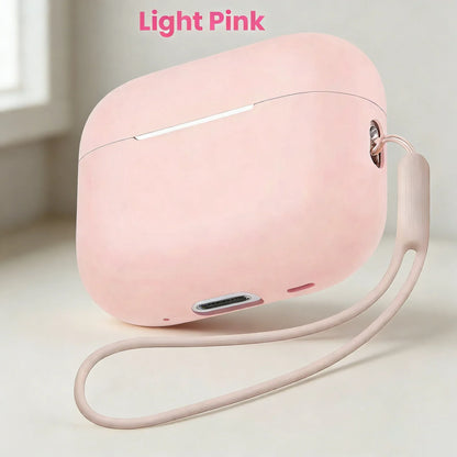 For Airpods 3 Pro Crystal Clear Simple and Transparent Earphone Case with Lanyard Strap Accessories Cover