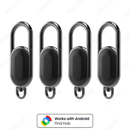 1-4 Pack Android Alternative to AirTag Smart Keychain Tag Anti-Lost GPS Tracker Bluetooth Locator Works With Google Find Hub
