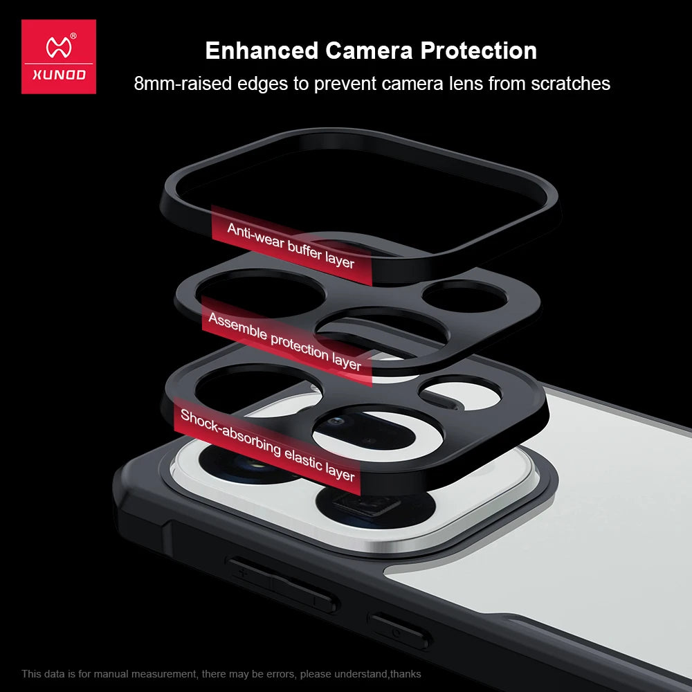 Xundd For Oppo Find X9 Ultra Case Airbags Shockproof PC&TPU Matte Transparent Bumper Anti-Drop Phone Cover  For Find X9 Ultra