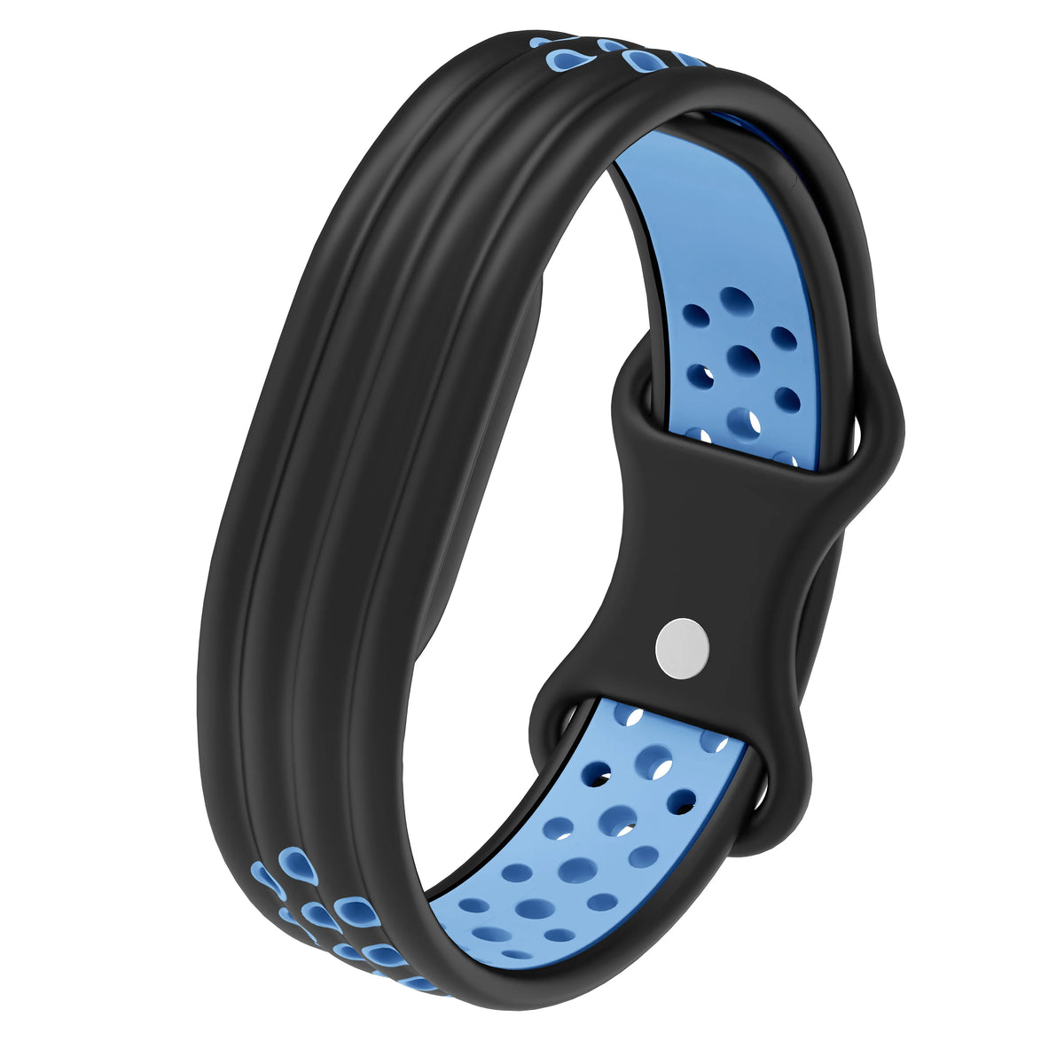 Silicone Loop Sport Watch Strap for Google Fitbit Air Two Tone Bracelet Breathable Band Wristband Correa Replacement Accessories