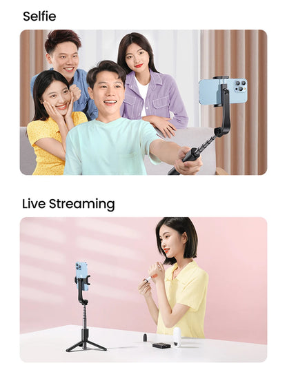 【New-in Sale】UGREEN Bluetooth Selfie Stick Tripod Stand 750mm Extended 10m Bluetooth Remote Shutter Universal For IOS Android