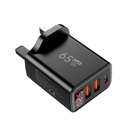 65W USB C Charger Fast Charger Phone Charger Adapter with LED Display QC3.0 EU/US/UK Plug For iPhone Samsung Xiaomi Wall Charger