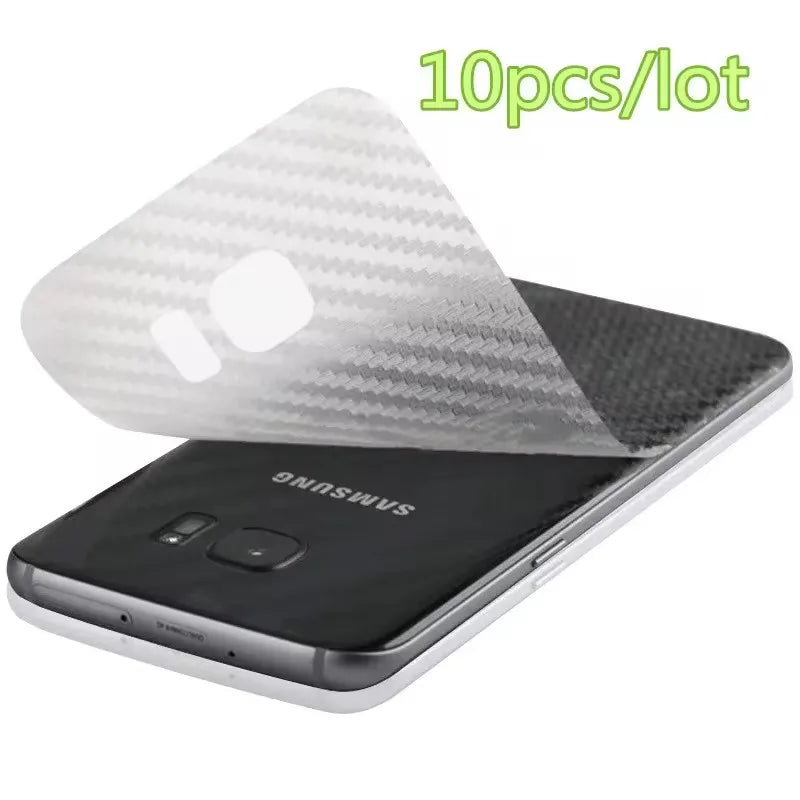 10PCS Back Carbon Fiber Film For Samsung Galaxy S22 S21 S23 S24 S25 S26 Protective Back Cover For Samsung A14 A34 A54