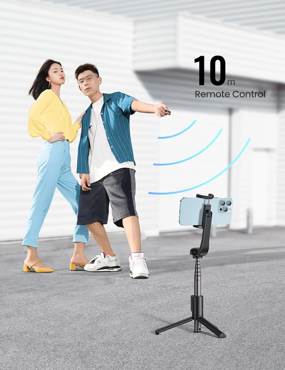 【New-in Sale】UGREEN Bluetooth Selfie Stick Tripod Stand 750mm Extended 10m Bluetooth Remote Shutter Universal For IOS Android