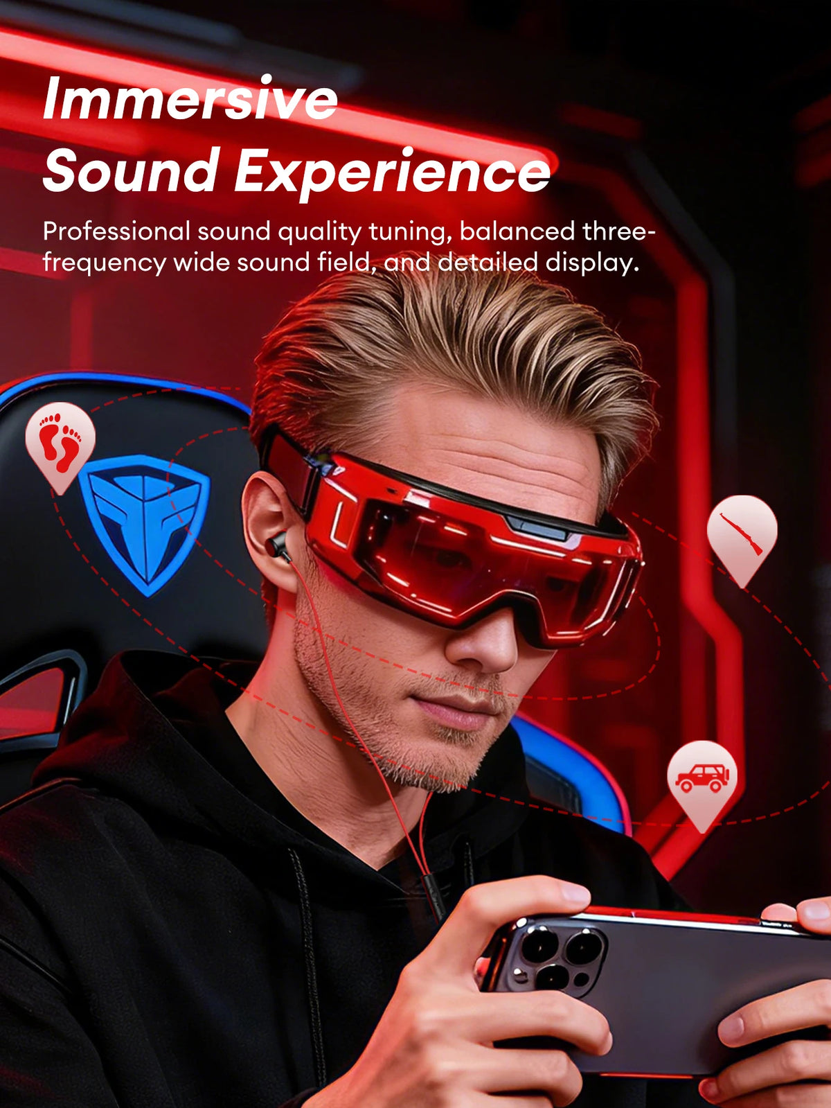Lenovo YF38 Wired Earphones Type-C/3.5mm Gaming Headphones HiFi-level Dynamic Sound Ultra-low Latency Earbuds W Mic Tangle-Free