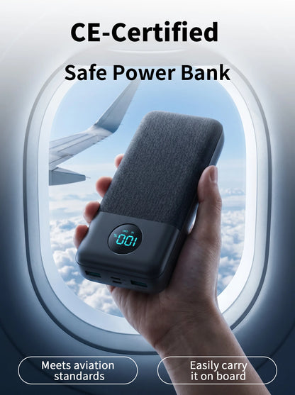 PD Charging 20000mAh Power Bank Portable Charger 3 Ports USB C External Battery Pack High Capacity Travel Backup Power For iPhone 16 15 14 13 Pro Max Plus iPad Mac Samsung Galaxy S25 S24 Ultra Pixel