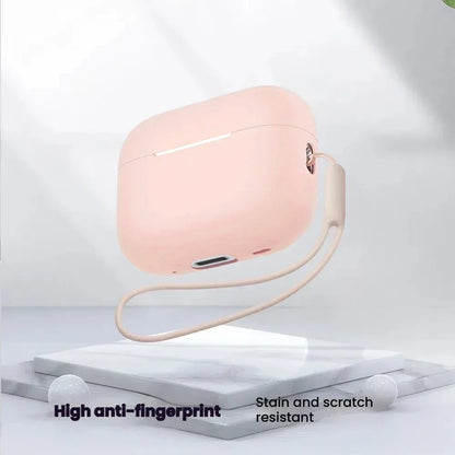 For Airpods 3 Pro Crystal Clear Simple and Transparent Earphone Case with Lanyard Strap Accessories Cover