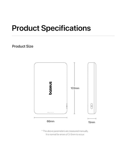 Baseus Qi2.2 25W Power Bank 10000mAh Magnetic Wireless Charging PD 45W USB-C Power Bank For iPhone 17 16 Pro Max Samsung S25