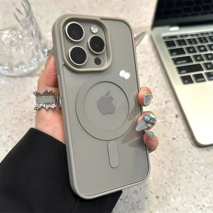 Clear Magnetic Matte For Magsafe Case For iPhone 17 16 15 14 13 12 11 Pro Max 14 Plus 16E 17E AIR Wireless Charge Protect Cover