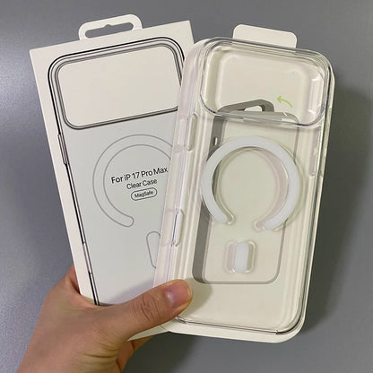 Original Clear Magnetic Phone Case For iPhone 18 17 Pro Max 16 15 14 Plus 13 12 Mini For Magsafe Wireless Charging Protect Cover