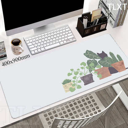 Cat Locking Edge Mouse Mats Cute Large Rubber Mouse Pad Gaming Mousepads Gamer Mousepad Black Desk Pads Office Keyboard Mat
