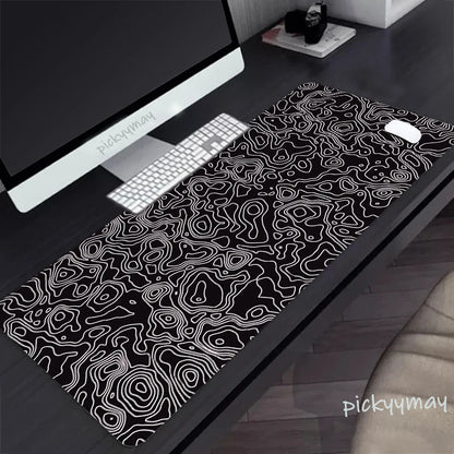 Black And White Large Mouse Pad 100x50cm Computer Mousepad Company Gaming Mausepad Keyboard Mat Office Desk Mats Abstract Art