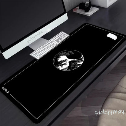 Black And White Large Mouse Pad 100x50cm Computer Mousepad Company Gaming Mausepad Keyboard Mat Office Desk Mats Abstract Art