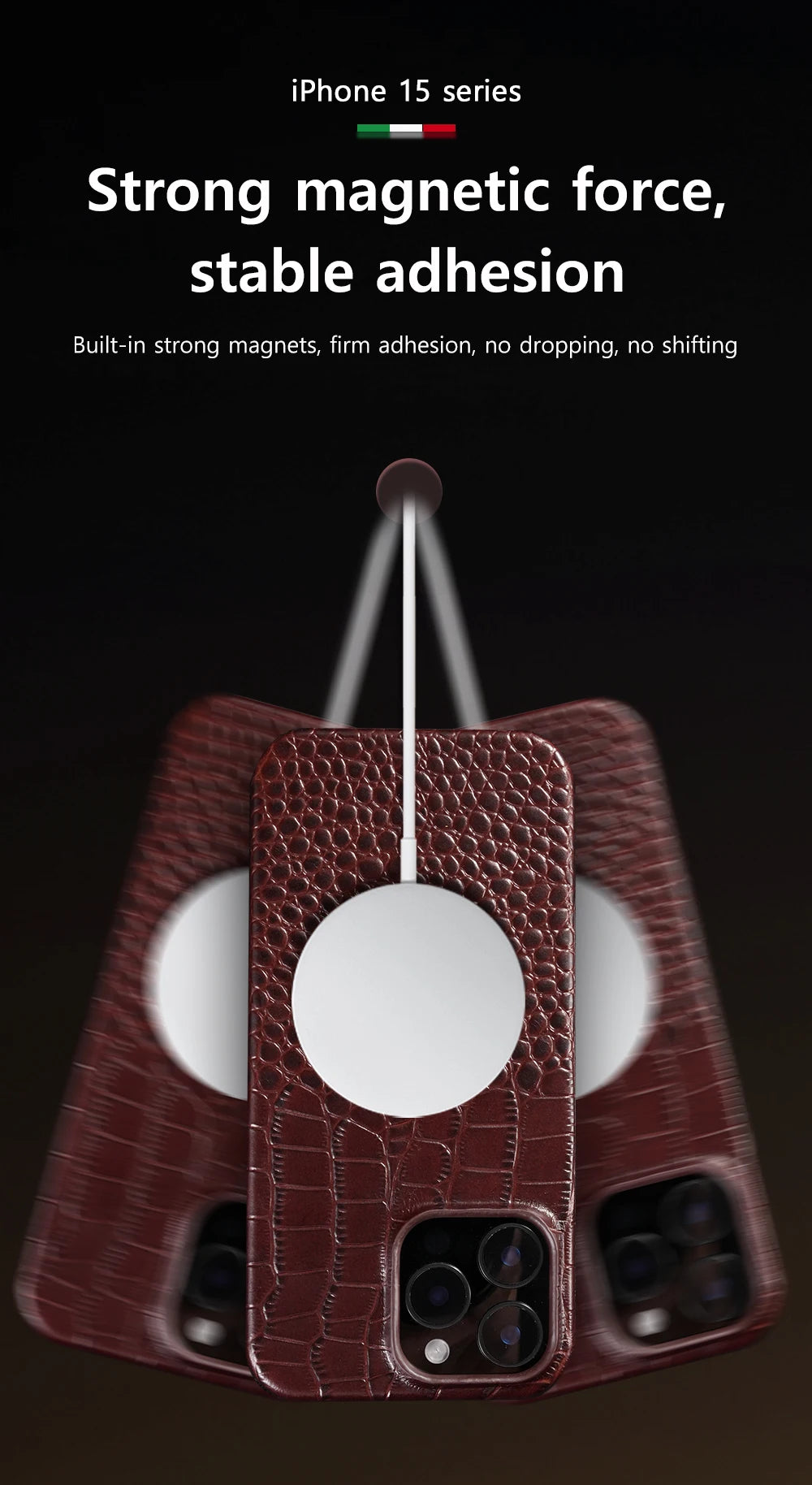 for Magsafe Case for iPhone 15 16 17 18 Pro Max Air 18Pro Natural Cowhide Leather Magnetic Protector Luxury Phone Back Cover
