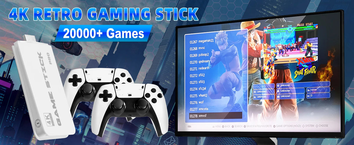 M15 4K TV Retro Handheld Game Console Stick 2.4G Dual Wireless Controller 20000+ Classical Games 23 Classic Emulaters