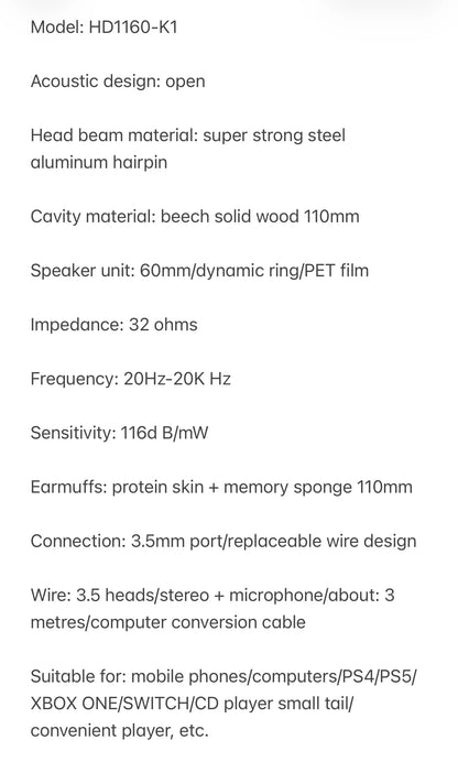 Closed-back Music Analysis Over-ear Headphones with 50mm Bio-diaphragm Monitoring Headsets