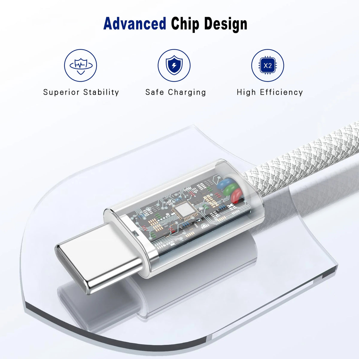 Type C to Type C Fast Charging PD 60W 1m 2m Mobile Phone Date Cable For Iphone15 16 17 Samsung Huawei USB C to C  Charger Cable