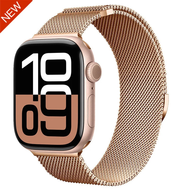 Milanese Strap for Apple Watch 44mm 40mm 45mm 41mm 46mm 42mm 49mm Metal Bracelet iWatch Series 12 11 10 Ultra 9 8 7 6 5 SE3 band