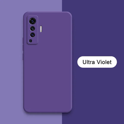 Luxury Square Liquid Silicone Case for VIVO X50 Pro Plus Lite X51 5G Camera Protective 360 Shockproof Phone Cover X50Pro X50Lite