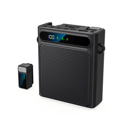 Portable Voice Amplifier for Teachers, Wireless Dual Clip Mic Bluetooth Speaker 2500mAh for Classroom Meetings Tours