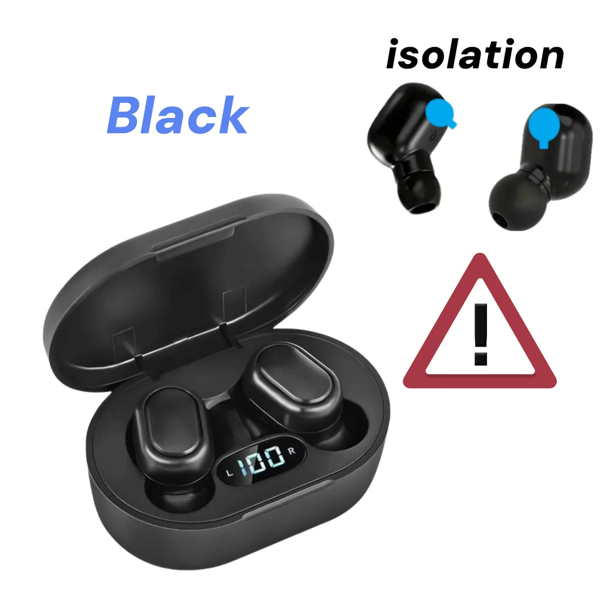 E7S, TWS True Wireless Earphones with Digital Display Screen, Bluetooth 5.4 Suitable for Outdoor Activities Such as Running