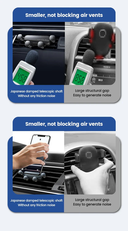 Gravity Car Phone Holder Air Vent Mount Cell Phone Holder in Car Mobile Support For iPhone16 15 14 13 12 Xiaomi GPS Stand