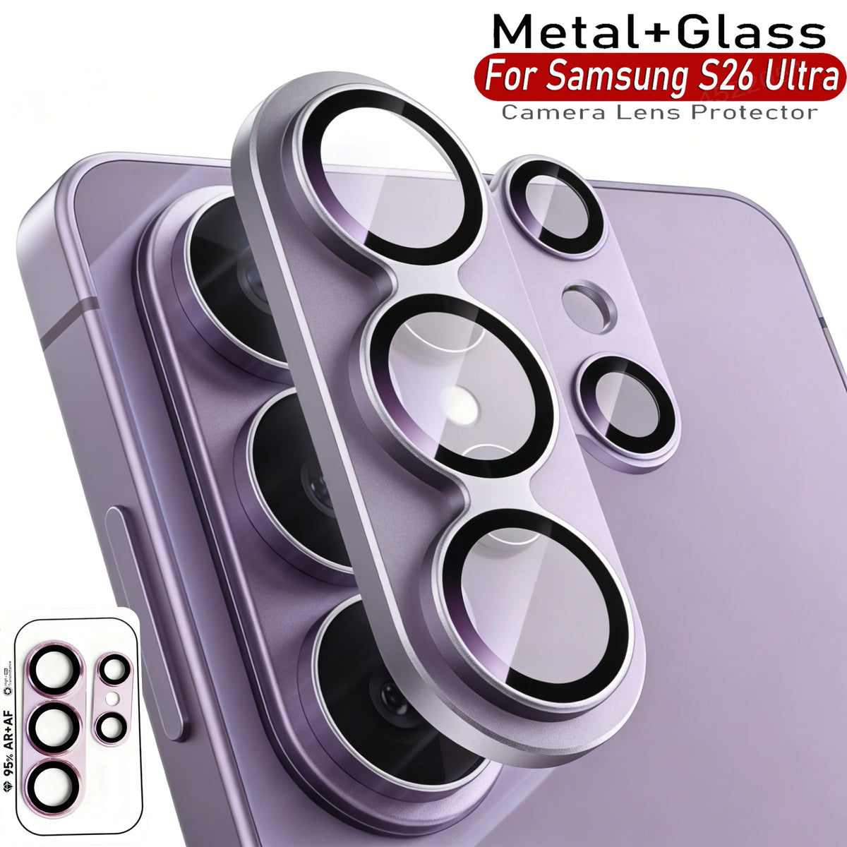 For Samsung Galaxy S26 Ultra S26 Plus Metal Camera Lens Protector HD Glass Protector Film Glass Camera Screen Protector Cover
