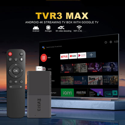 TV Stick TVR3 Max 8+128 Android 14 Smart 4K Video Decode Player Supports Netflix & YouTube Home Entertainment Android TV Box