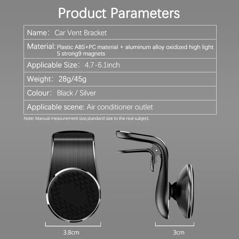 Magnetic Car Phone Holder Universal Air Vent Car Phone Mount Mobile GPS Support  Mobile Phone Holder, Car Supplies, Small Tools