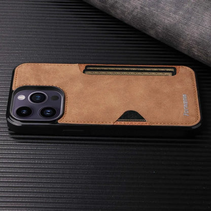 Retro Card Holder Phone Case for iPhone 18 17 16 15 14 13 12 11 Pro Max 17E Air XS XR SE 7 8 Plus Busines Wallet Leather Cover